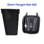 Hyper Tough 45 Gallon Wheeled Heavy Duty Plastic Garbage Can, Attached Lid, Black