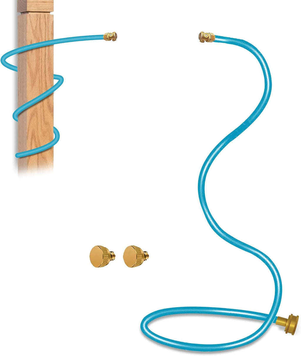 Standing Misters for Outside Patio, Outdoor Hose Misting Cooling System, Water Mister Hose Attachment for Garden, Bird Bath, Tanning, Portable Mist Sprinkler for Plants, Umbrella, Backyard, Dogs