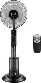 VEVOR Misting Fan, 3 Wind Speeds Misting Standing Fan, Mister Cooling Fans with 0.79 gal Water Tank, Remote & Panel Control, Water Cooling Fans for Indoor, Outdoor, Garage, Patio, Living Room, 3 Modes
