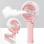 HandFan Upgraded Portable Handheld Misting Fan, Rechargeable Personal Mister Fan, Spray Water Mist Fans, Foldable Mini Cooling Hand Fans for Summer Beach Travel Concerts, Gifts for Women(Royal Blue)