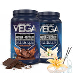 Vega Protein + Recovery, Chocolate – 30g Vegan Protein, Dairy & Gluten Free, Probiotics, NSF Certified, 4.4 lbs (45 Servings)