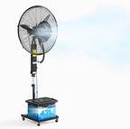 ROVSUN Max 6500CFM Misting Fan, 26Inch High Velocity Industrial Mister with 42L/11Gal Water Tank, 3 Speed Settings & Ajustable Mist Value, 60° Oscillation, For Outdoor Cooling, Patio, Barn, Greenhouse