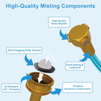 Standing Misters for Outside Patio, Outdoor Hose Misting Cooling System, Water Mister Hose Attachment for Garden, Bird Bath, Tanning, Portable Mist Sprinkler for Plants, Umbrella, Backyard, Dogs