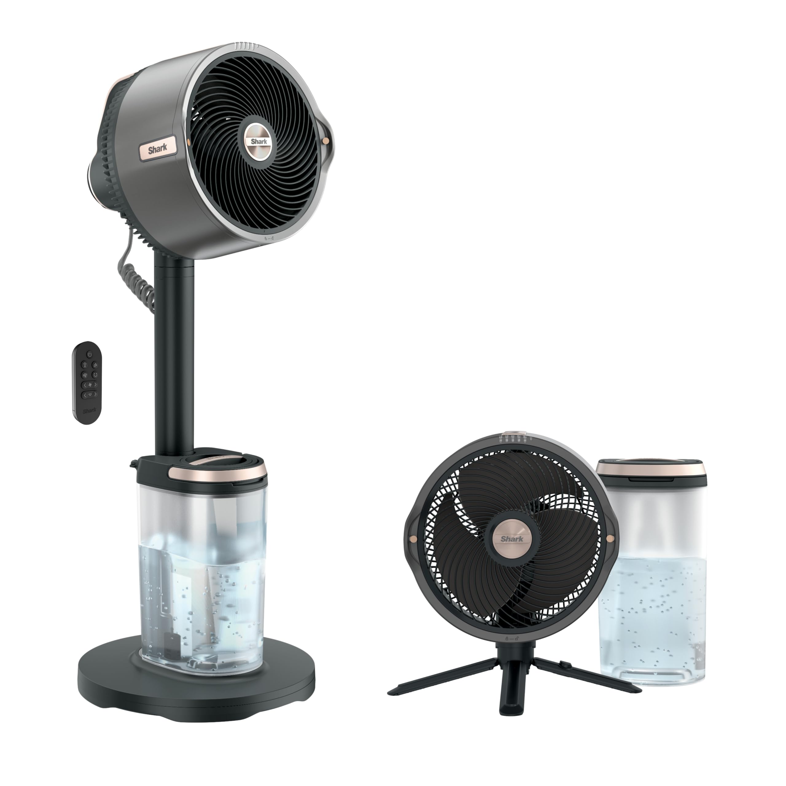 Shark FlexBreeze Pro Mist Fan, Indoor & Outdoor Oscillating Cooling Fan with Misting for Home & Patio, Floor & Tabletop, Portable Cordless & Corded, 24Hr Battery, Remote, White, FA302WH​