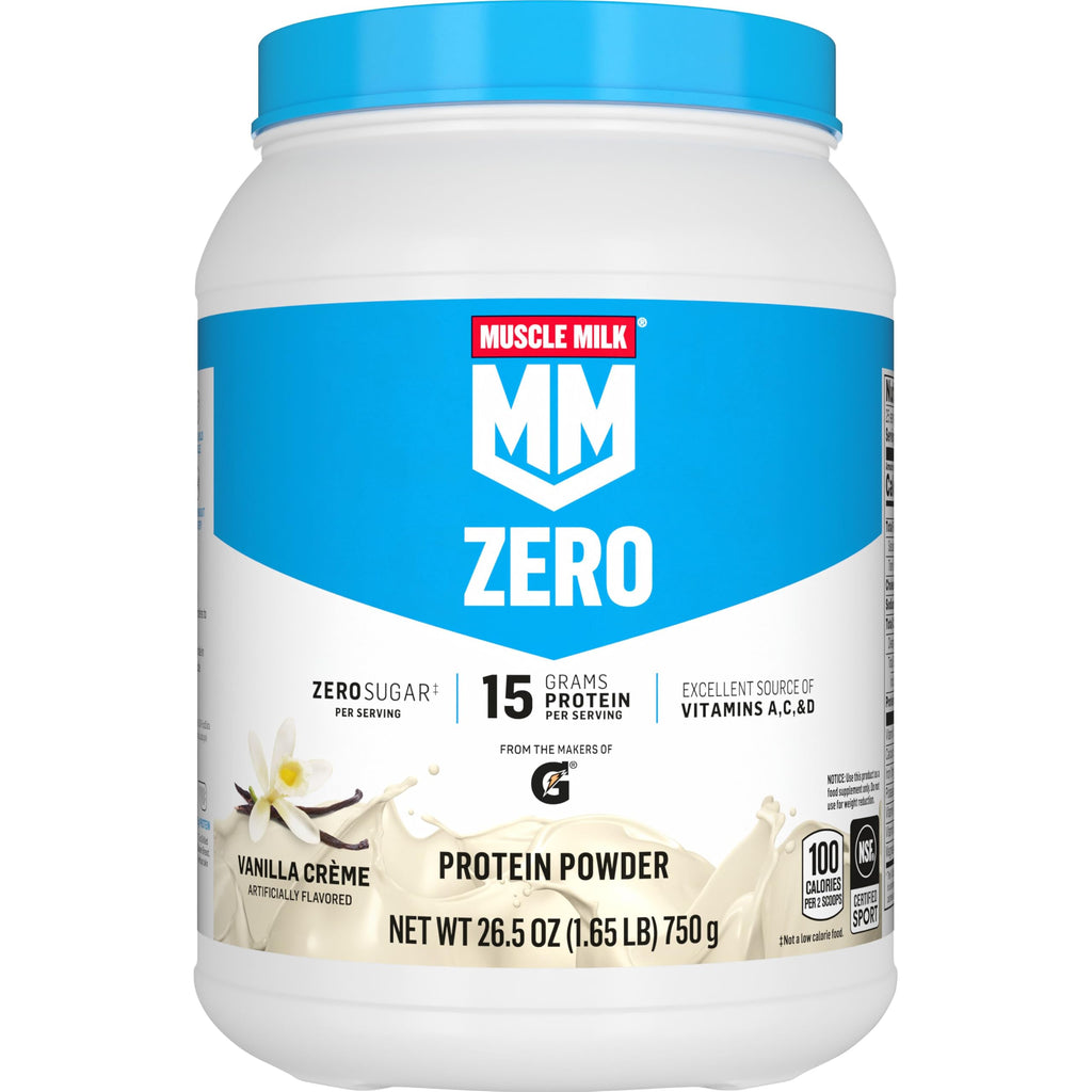 Muscle Milk ZERO, 100 Calorie Protein Powder, Chocolate, 15g Protein, 1.65 Pound, 25 Servings