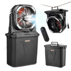 VEVOR Misting Fan, 3 Wind Speeds Misting Standing Fan, Mister Cooling Fans with 0.79 gal Water Tank, Remote & Panel Control, Water Cooling Fans for Indoor, Outdoor, Garage, Patio, Living Room, 3 Modes