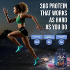 Vega Protein + Recovery, Chocolate – 30g Vegan Protein, Dairy & Gluten Free, Probiotics, NSF Certified, 4.4 lbs (45 Servings)