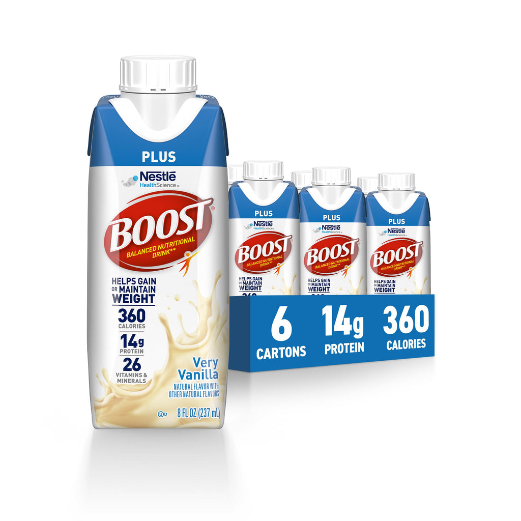 BOOST Plus Nutritional Drink, Creamy Strawberry, 8 Fl Oz (Pack of 24)