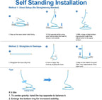 Standing Misters for Outside Patio, Outdoor Hose Misting Cooling System, Water Mister Hose Attachment for Garden, Bird Bath, Tanning, Portable Mist Sprinkler for Plants, Umbrella, Backyard, Dogs