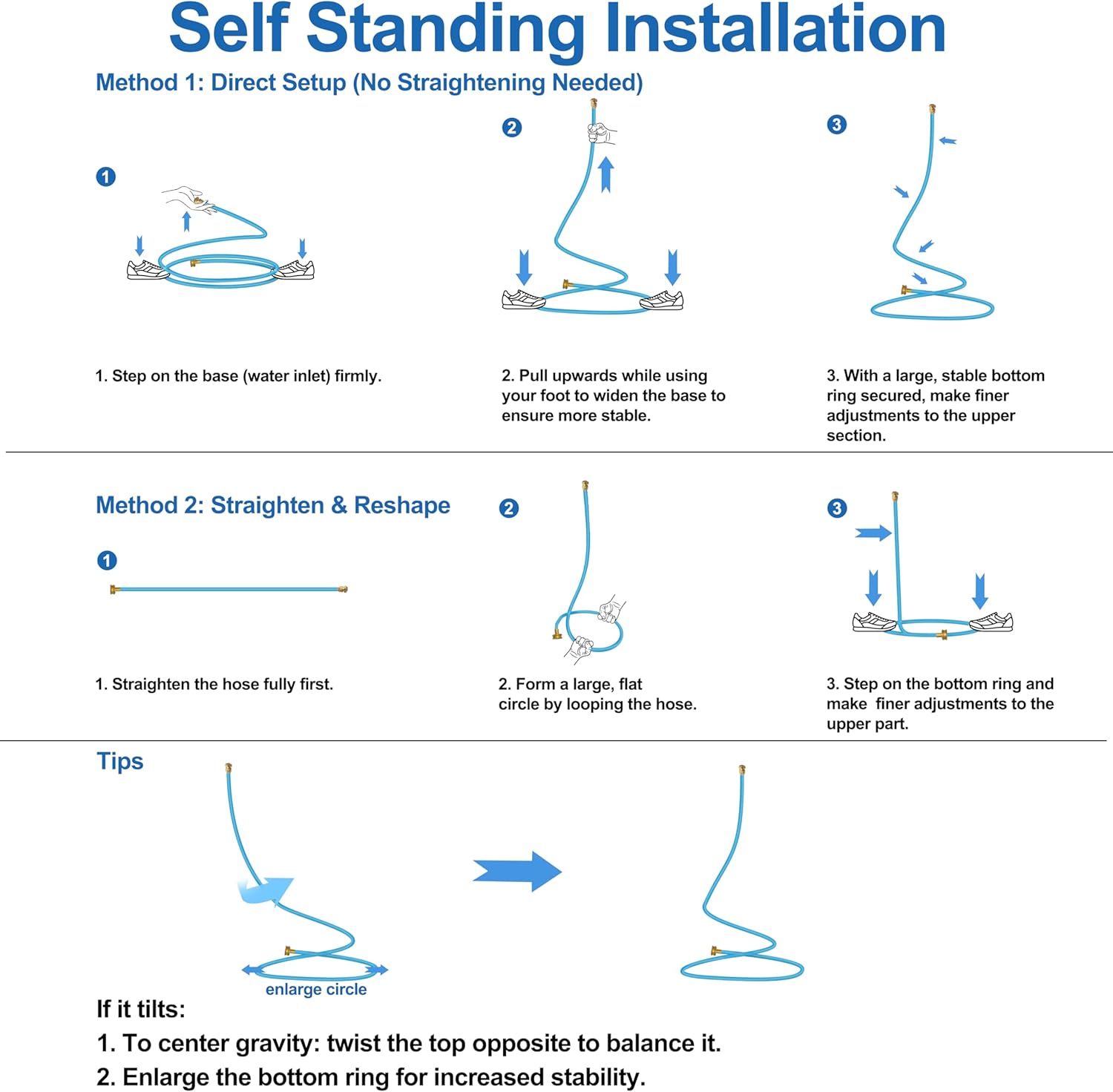 Standing Misters for Outside Patio, Outdoor Hose Misting Cooling System, Water Mister Hose Attachment for Garden, Bird Bath, Tanning, Portable Mist Sprinkler for Plants, Umbrella, Backyard, Dogs