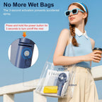 HandFan Upgraded Portable Handheld Misting Fan, Rechargeable Personal Mister Fan, Spray Water Mist Fans, Foldable Mini Cooling Hand Fans for Summer Beach Travel Concerts, Gifts for Women(Royal Blue)