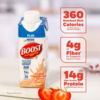 BOOST Plus Nutritional Drink, Creamy Strawberry, 8 Fl Oz (Pack of 24)