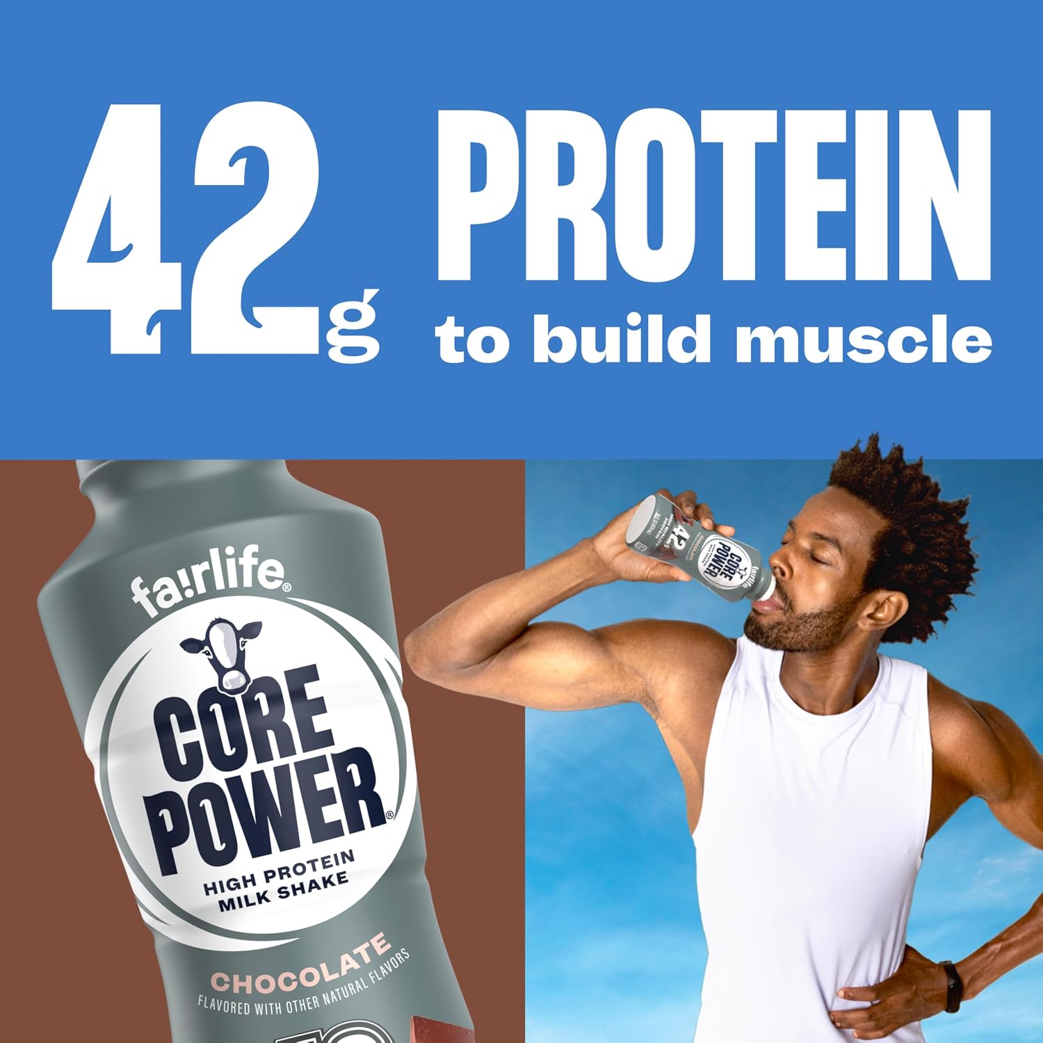 Core Power Elite High Protein Shake, Chocolate, 42g Bottle, 14oz, 12 Pack