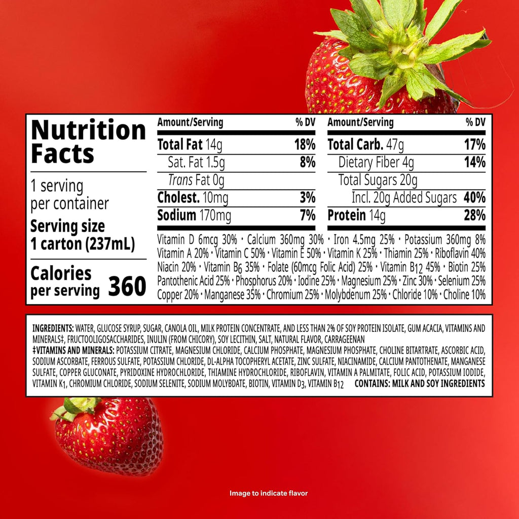 BOOST Plus Nutritional Drink, Creamy Strawberry, 8 Fl Oz (Pack of 24)