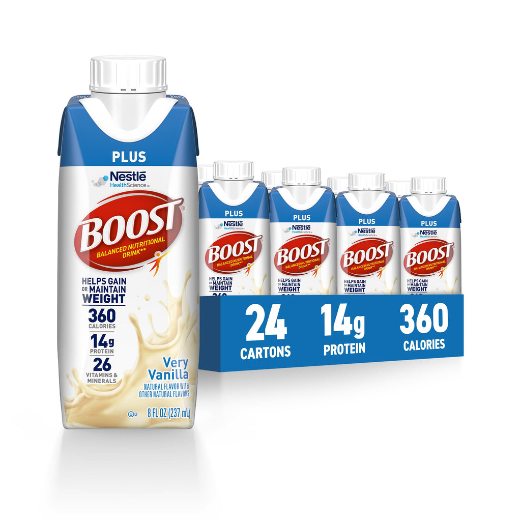 BOOST Plus Nutritional Drink, Creamy Strawberry, 8 Fl Oz (Pack of 24)