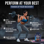 Vega Protein + Recovery, Chocolate – 30g Vegan Protein, Dairy & Gluten Free, Probiotics, NSF Certified, 4.4 lbs (45 Servings)