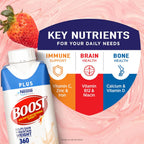 BOOST Plus Nutritional Drink, Creamy Strawberry, 8 Fl Oz (Pack of 24)