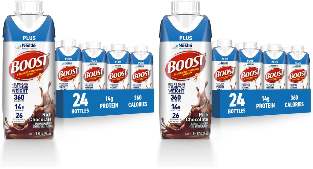 BOOST Plus Nutritional Drink, Creamy Strawberry, 8 Fl Oz (Pack of 24)