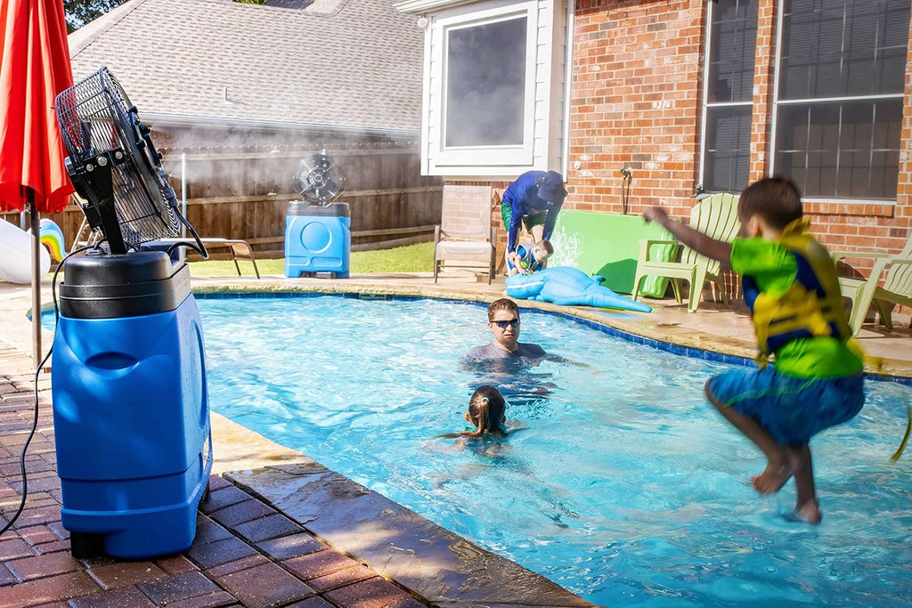 Maxx Air Patio Misting Fan, Standalone 20 Gallon Water Tank, Perfect Cooling Machine, High Pressure 80 PSI Pump