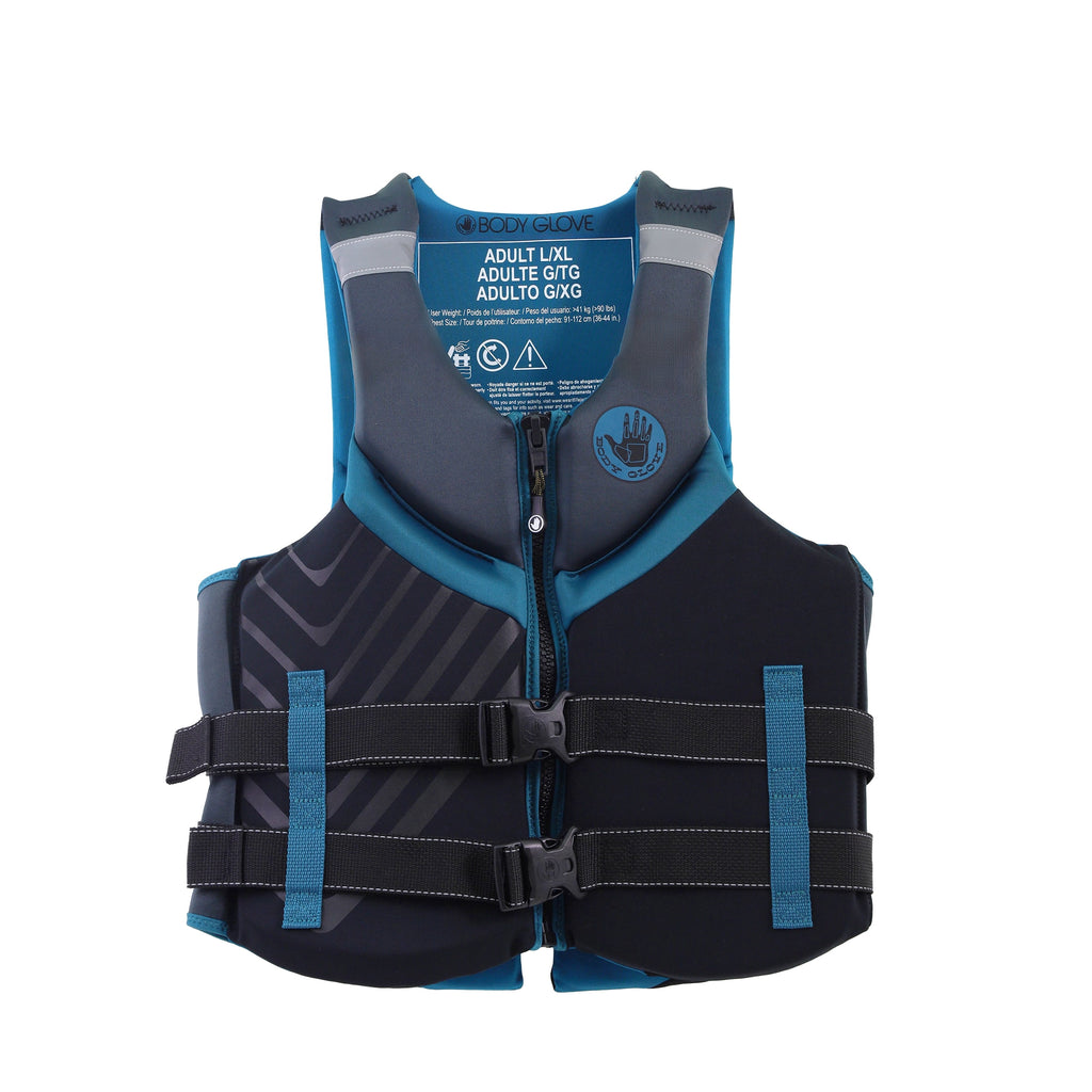 Body Glove Men's Adult Neoprene PFD Life Jacket and Vest, Dual Size L/XL, Blue
